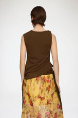 GANNI us Top in Marl Mesh