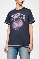 GANNI Outlet T-shirt with Raspberries