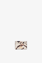 GANNI New Egret Bou Card Holder in Zebra