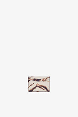 GANNI New Egret Bou Card Holder in Zebra
