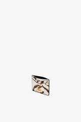 GANNI New Egret Bou Card Holder in Zebra