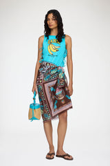 GANNI us Pareu Scarf in Printed Cotton