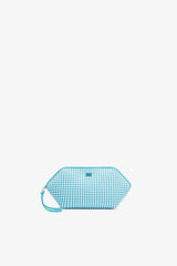 GANNI Sale Blue Curacao Bikini Pouch in Blue Check