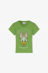 GANNI Outlet Daisy Duck Green Baby Fit T-shirt