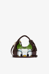 GANNI Outlet Seal Brown Daisy Duck Mini Hobo Bag in Brown