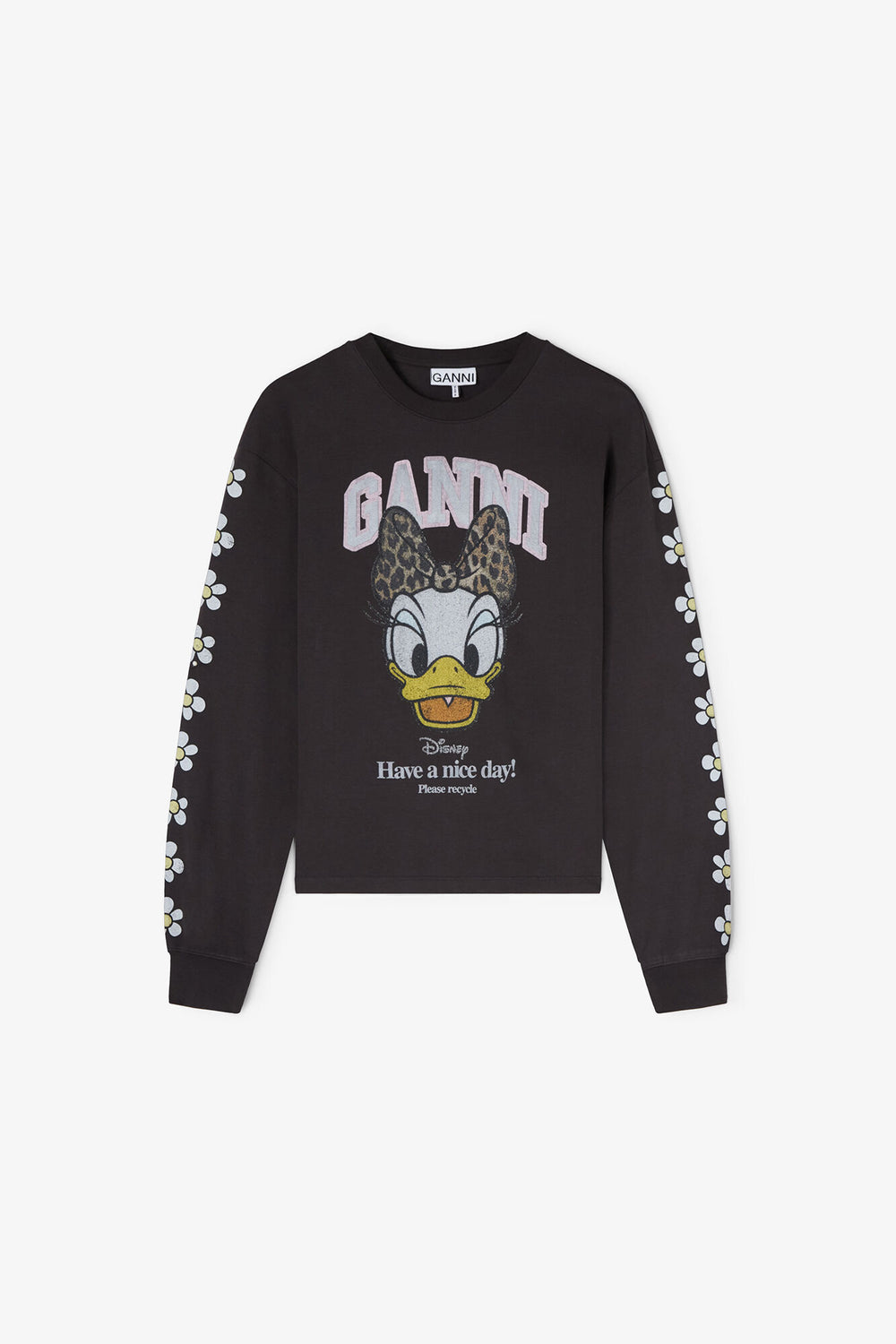 GANNI us Daisy Duck Black Long-sleeve T-shirt
