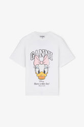 GANNI Online Daisy Duck White Baby Fit T-shirt