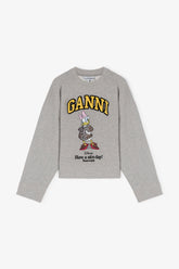 GANNI For Sale Daisy Duck Grey Sweatshirt
