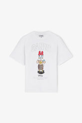 GANNI Outlet Daisy Duck White Printed T-shirt