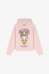 GANNI Sale Daisy Duck Pink Cropped Hoodie