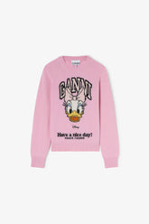 GANNI Sale GANNI x Disney Daisy Duck Graphic Wool Sweater