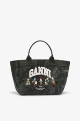 GANNI For Sale Black Oyster Daisy Duck Bleached Medium Tote