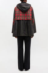 GANNI Sale Peplum Wax Jacket in Tartan