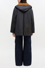GANNI Discount Waxed Jacket in Blue