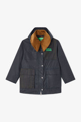 GANNI Discount Waxed Jacket in Blue
