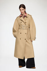 GANNI New Trench Coat in Double Cotton