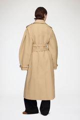 GANNI New Trench Coat in Double Cotton