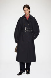 GANNI us Trench Coat in Double Cotton