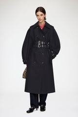 GANNI us Trench Coat in Double Cotton