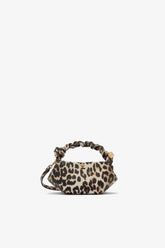 GANNI Sale Almond Milk Leopard Grained Mini Bou Bag