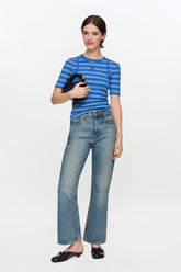 GANNI For Sale Betzy Cropped Jeans in Tint Rigid Denim