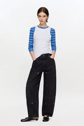 GANNI New Audri Jeans in Black Rigid Denim