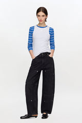 GANNI New Audri Jeans in Black Rigid Denim