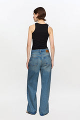 GANNI Online Izey Jeans in Tint Rigid Denim