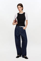 GANNI Outlet Stary Jeans in Dark Rinse Denim