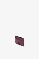 GANNI Hot Sale Burgundy Bou Card Holder in Burgundy