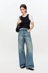 GANNI us Lari Jeans in Tint Rigid Denim