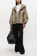 GANNI On Sale Leopard Print Nylon Jacket