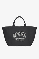 GANNI us Phantom Black XXL Tote