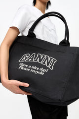 GANNI us Phantom Black XXL Tote
