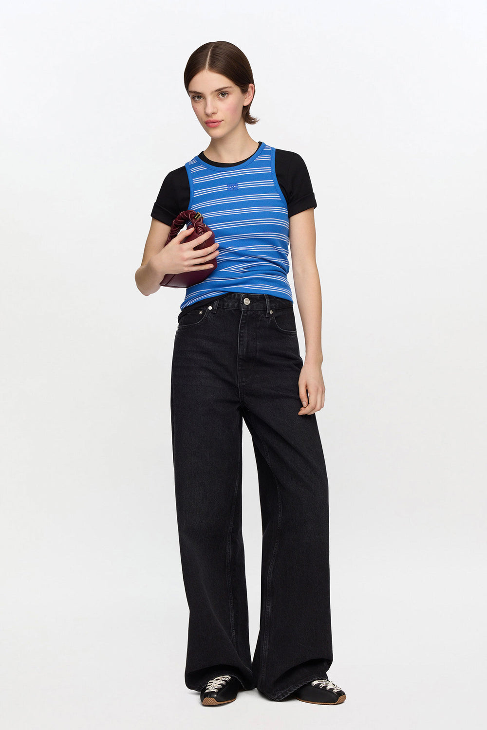 GANNI New Lari Jeans in Black Rigid Denim