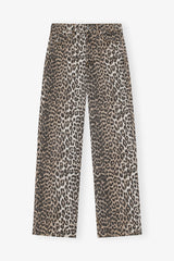 GANNI For Sale Izey Jeans in Leopard Print