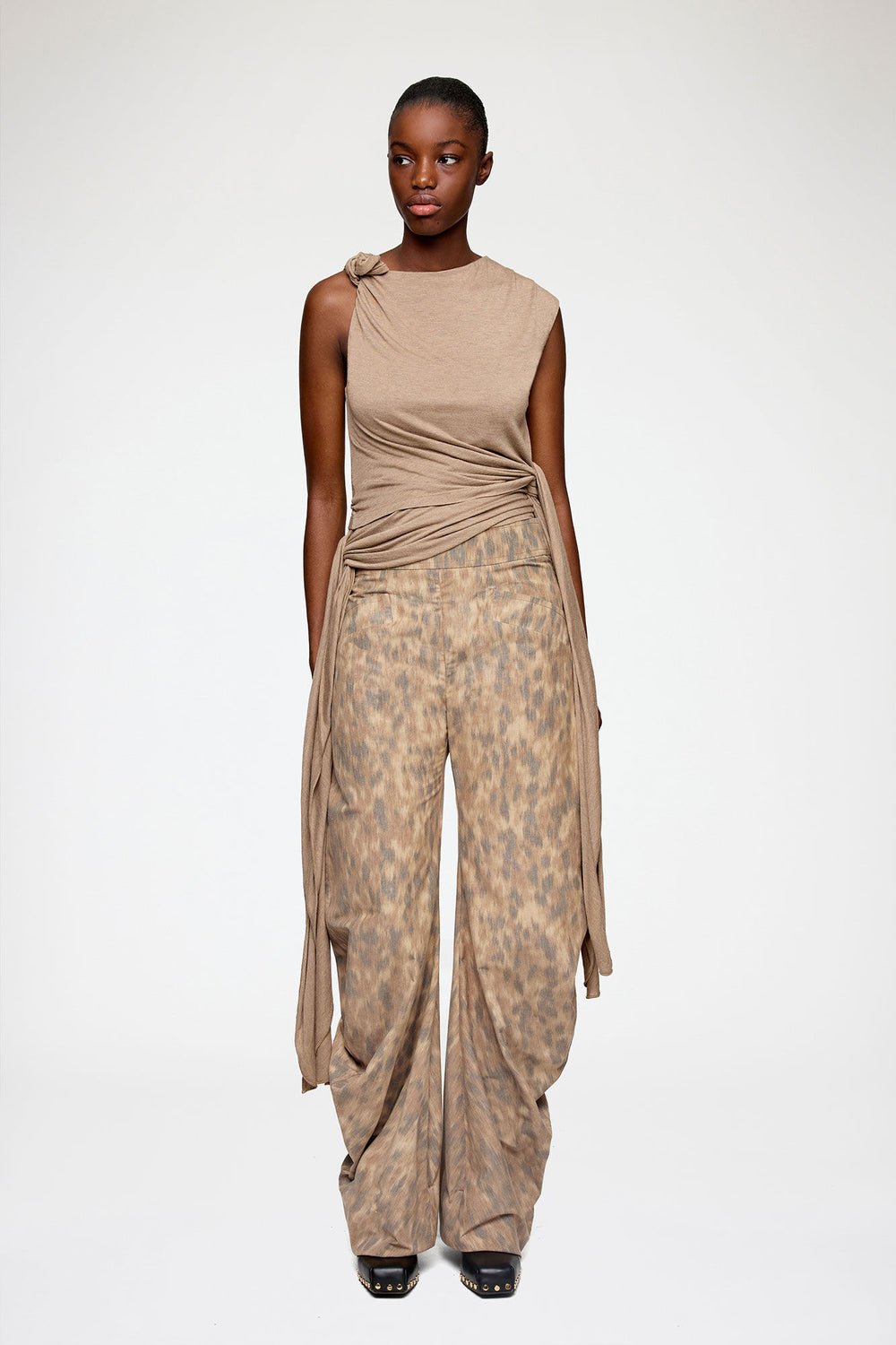 GANNI Outlet Pants in Printed Cotton