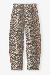 GANNI Online Stary Jeans in Leopard Print