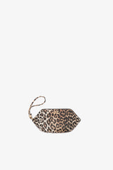 GANNI Discount Almond Milk Bou Make Up Pouch in Grained Leopard