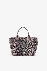 GANNI On Sale Bleached Mauve Leopard Medium Tote
