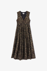 GANNI Hot Sale Metallic Cloque Long Dress
