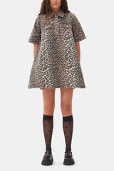 GANNI Online Leopard Mini Dress