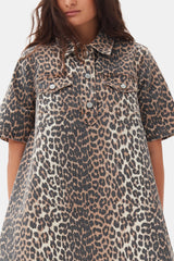 GANNI Online Leopard Mini Dress