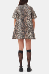 GANNI Online Leopard Mini Dress