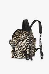 GANNI Discount Leopard Leopard Small Nylon Bucky Backpack