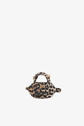 GANNI Online Almond Milk Leopard Grained Nano Bou Bag Nano