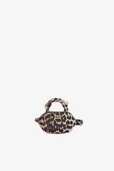 GANNI Online Almond Milk Leopard Grained Nano Bou Bag Nano