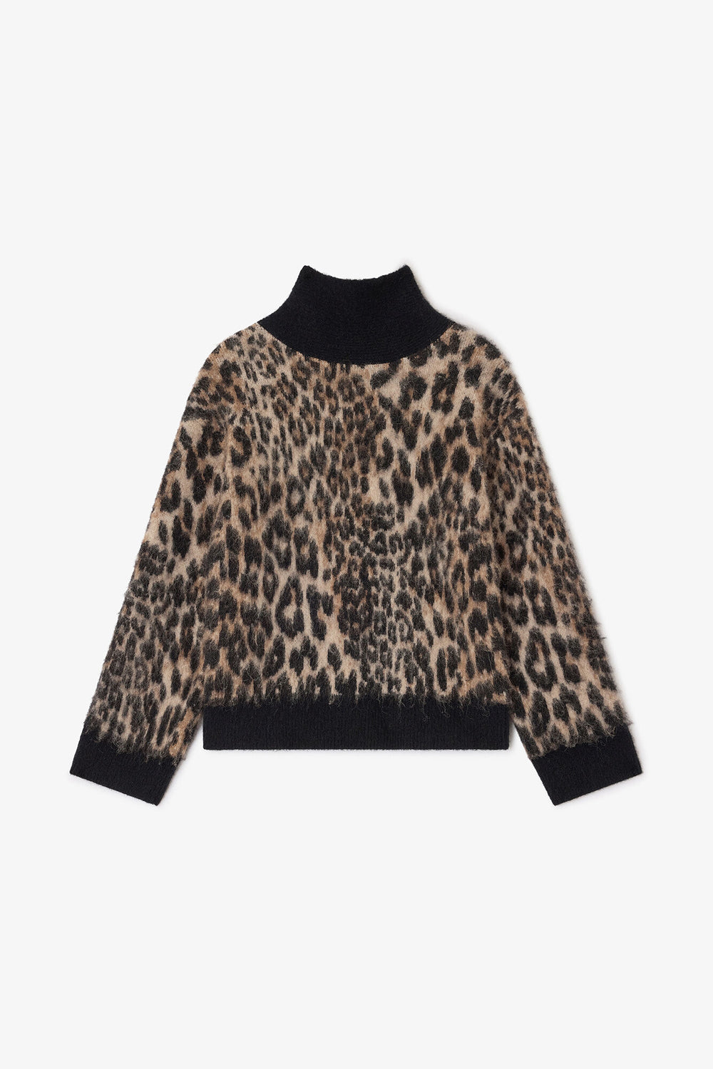 GANNI Discount Leopard Open Back Sweater