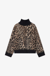 GANNI Discount Leopard Open Back Sweater