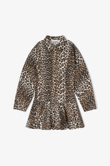 GANNI Hot Sale Leopard Shirt Dress